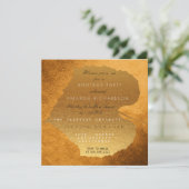 ハニー金ゴールド秋秋ゴールデン葉誕生日 招待状 (スタンド正面)