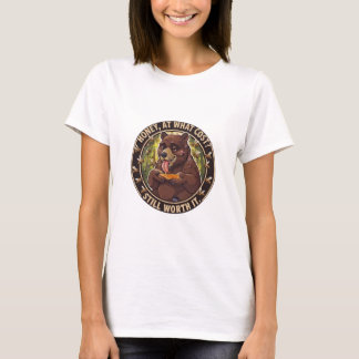 ハニー、どんな代償を払ってでも？ 笑える蜂に刺されたクマTシャツ Tシャツ