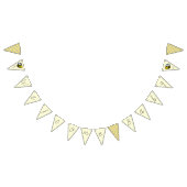 ハニー/のまわりにフローライエローウェルカムベビー バンティングフラッグ (全)