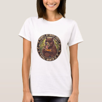 ハニー・アット・ホワット・コスト？ 面白いハチ刺されクマTシャツ  Tシャツ