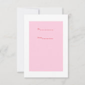 ハニー アンド ビー 小さなトラディショナル ヴィンテージ バレンタイン 招待状 (裏面)