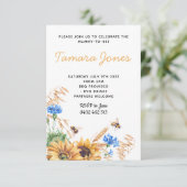 ハニー サンフラワー ビー ベイビー シャワー 招待状 (スタンド正面)