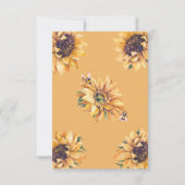 ハニー サンフラワー ビー ベイビー シャワー 招待状 (裏面)