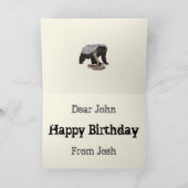 ハニー・バジャー対ヘビのイラスト・バッドアス誕生日 カード (内部)