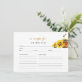 ハニー&ビーフローラブライダルシャワーレシピカード 招待状 (スタンド正面)
