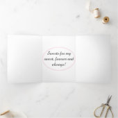 ハニー&ワッフル スイート ファン フレーズ アーティスティック バレンタイン 三つ折りクリスマスカード (内部)