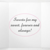 ハニー&ワッフル スイート ファン フレーズ アーティスティック バレンタイン 三つ折りクリスマスカード (内部中)