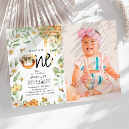 ハニー「Sweet to Bee ONE」1歳の誕生日フォト 招待状