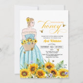 ハニーQRコードブライダルシャワー 招待状 (正面)