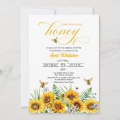 ハニーQRコードブライダルシャワー 招待状 (正面)