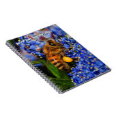 ハニ救ビーがカリフォルニア州の薄紫に授粉 ノートブック (右側)