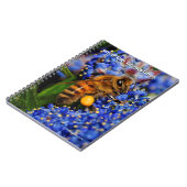 ハニ救ビーがカリフォルニア州の薄紫に授粉 ノートブック (左側)