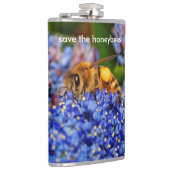 ハニ救ビーがカリフォルニア州の薄紫に授粉 フラスク (右)