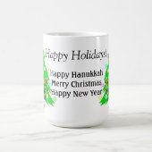 ハヌカとクリスマスが一緒  コーヒーマグカップ (中央)