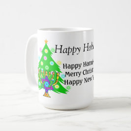 ハヌカとクリスマスが一緒  コーヒーマグカップ