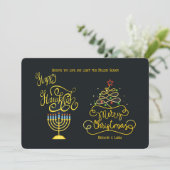 ハヌカとクリスマスのホリデーカード シーズンカード (スタンド正面)