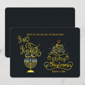 ハヌカとクリスマスの祝賀カード シーズンカード (正面/裏面)