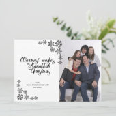 ハヌカとクリスマスモダンの写真カード シーズンカード (スタンド正面)