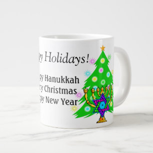 ハヌカとクリスマス・トゥ・トゥ・コーヒー・マグ ジャンボコーヒーマグカップ