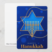 ハヌカのご挨拶カード シーズンカード (正面/裏面)