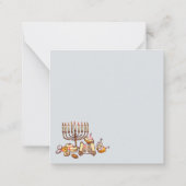 ハヌカのご挨拶 ノートカード (裏面)