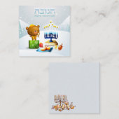 ハヌカのご挨拶 ノートカード (正面/裏面)