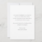 ハヌカのカード 家族の写真 休日の祝福 招待状 (裏面)