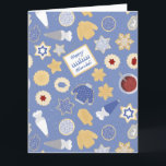 ハヌカのクッキー パーティー カード<br><div class="desc">私は休暇が好きで、休暇の気分を盛り上げるための良い休暇パターンも好きです！ この遊び心のあるクッキーパーティーのデザインは、きっとあなたの休暇に喜びをもたらしてくれるでしょう</div>