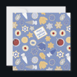 ハヌカのクッキー パーティー カード<br><div class="desc">私は休暇が好きで、休暇の気分を盛り上げるための良い休暇パターンも好きです！ この遊び心のあるクッキーパーティーのデザインは、きっとあなたの休暇に喜びをもたらしてくれるでしょう</div>