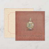 ハヌカのグリーティングカード(封筒付き) 招待状 (正面/裏面)