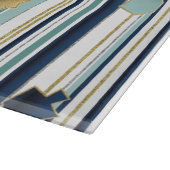 ハヌカのストライプとスワール カッティングボード (角)