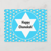 ハヌカのゼリードーナツ ユダヤの星 スノーフレーク シーズンポストカード (正面)