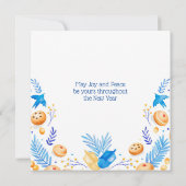 ハヌカのメノラ カード (裏面)