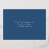 ハヌカのメノーラの青と白の絵 箔シーズンカード (裏面)