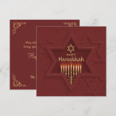 ハヌカの優雅な祝い シーズンカード (正面/裏面)