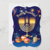 ハヌカの光の祭典おめでとう 招待状 (正面)