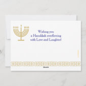 ハヌカの喜び メノラ ジュブッシュ ホリデー ヘブライ語 シーズンカード (裏面)