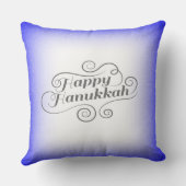 ハヌカの喜び 2トーン 青白の背景 クッション (裏面)