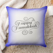 ハヌカの喜び 2トーン 青白の背景 クッション (ブランケット)