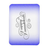 ハヌカの喜び 2トーン 青白の背景 マグネット (縦)