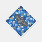 ハヌカの幸せ ブルーとホワイト スタンダードランチョンナプキン (角)