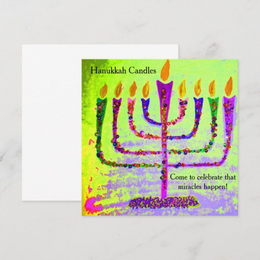 ハヌカの招待状 招待状 (正面/裏面)