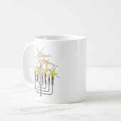 ハヌカの灯 コーヒーマグカップ (正面左)
