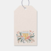 ハヌカの花のカスタム手描き ギフトタグ (裏面)