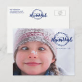 ハヌカの雪の泡のリースの写真ポストカード シーズンポストカード (正面/裏面)