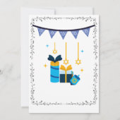 ハヌカのParty招待状 招待状 (裏面)