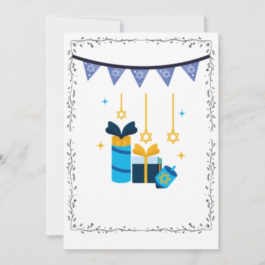 ハヌカのParty招待状 招待状 (裏面)