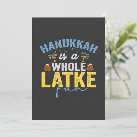 ハヌカはラトケの楽しいユダヤのお祭り 招待状 (スタンド正面)