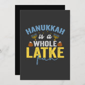 ハヌカはラトケの楽しいユダヤのお祭り 招待状 (正面/裏面)