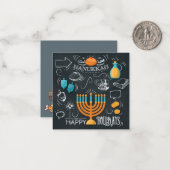 ハヌカをお祝いください ノートカード (正面/裏面インサイチュ)